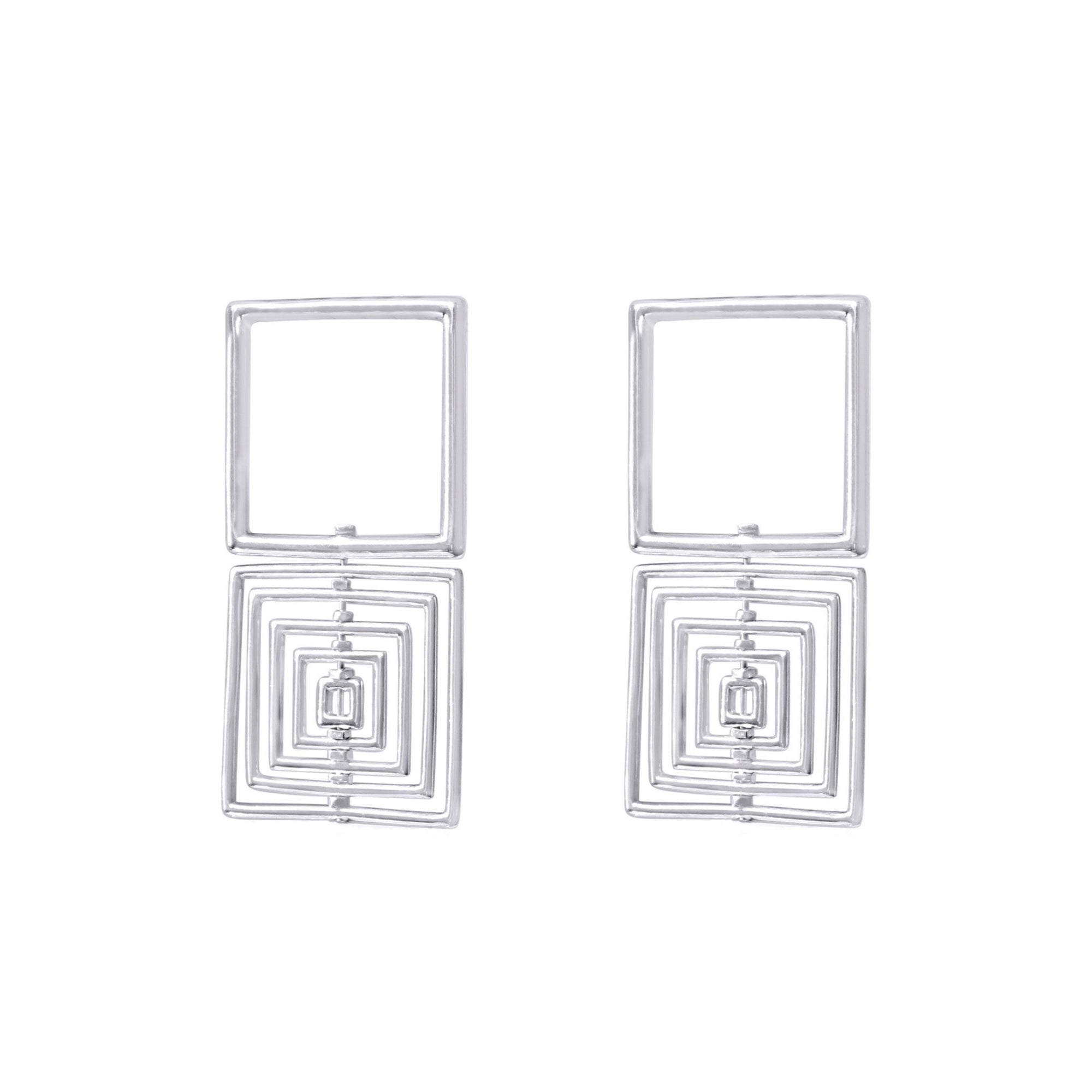 Mini Square Cube Earrings