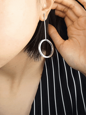 Eclipse Silver Earrings