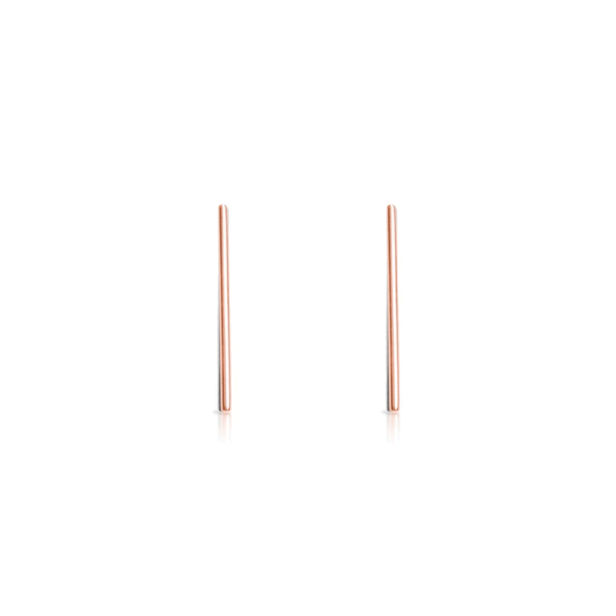 Mini Tick Tock Rose Gold Earrings