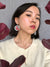 Sparrow and Plum Blossom Earrings (White)