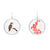 Sparrow and Plum Blossom Earrings (White)