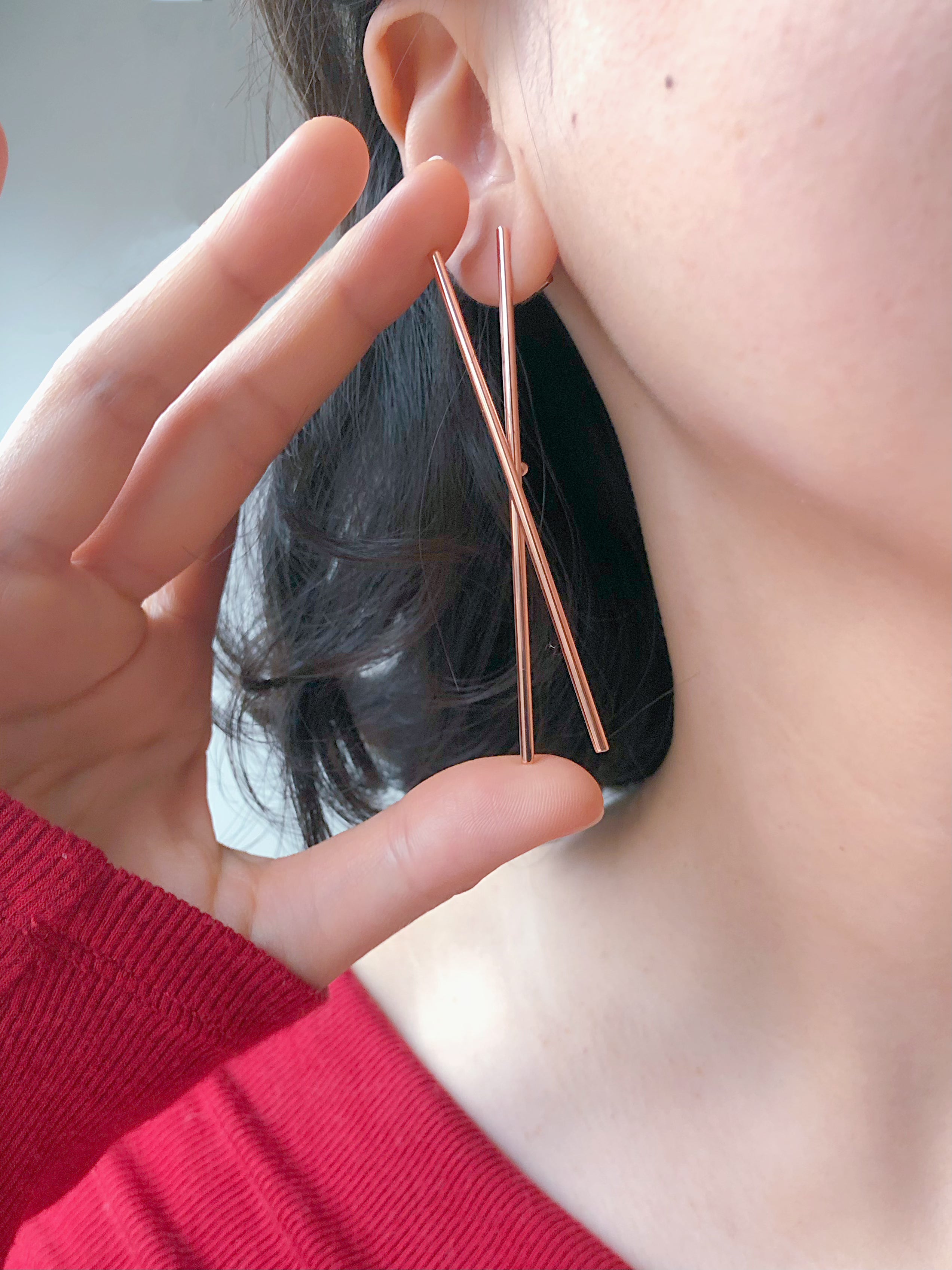 Tick Tock Rose Gold Earrings