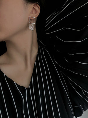 Mini Square Cube Earrings