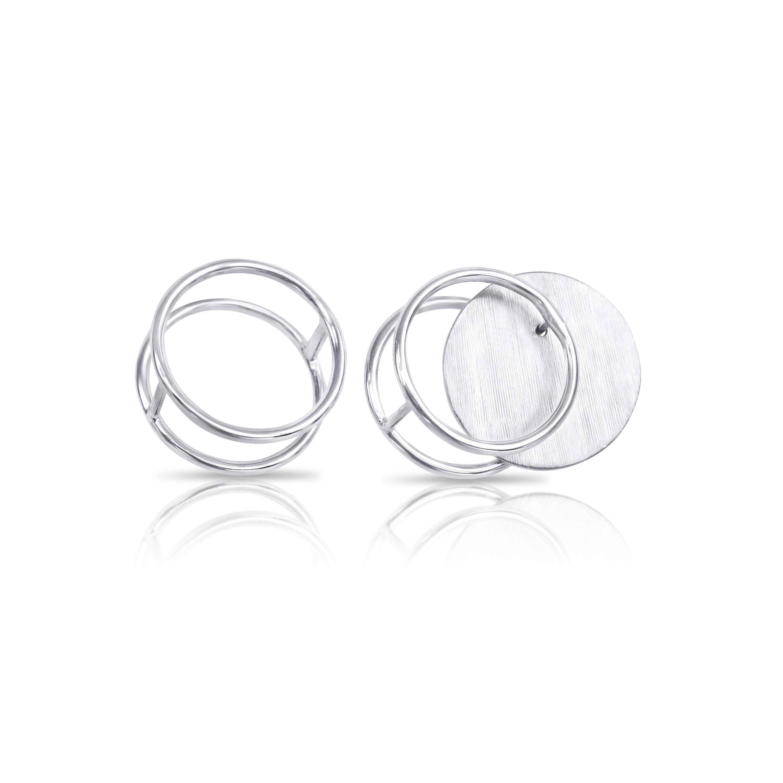 Mini Asymmetrical Eclipse Earrings