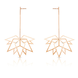 Maple Leaf Rose Gold Earrings